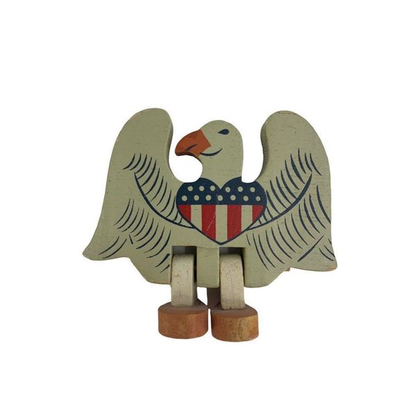 USA Eagle Fridge Magnet Patriotic Wood 0022 Moving Legs - Picture 7 of 7